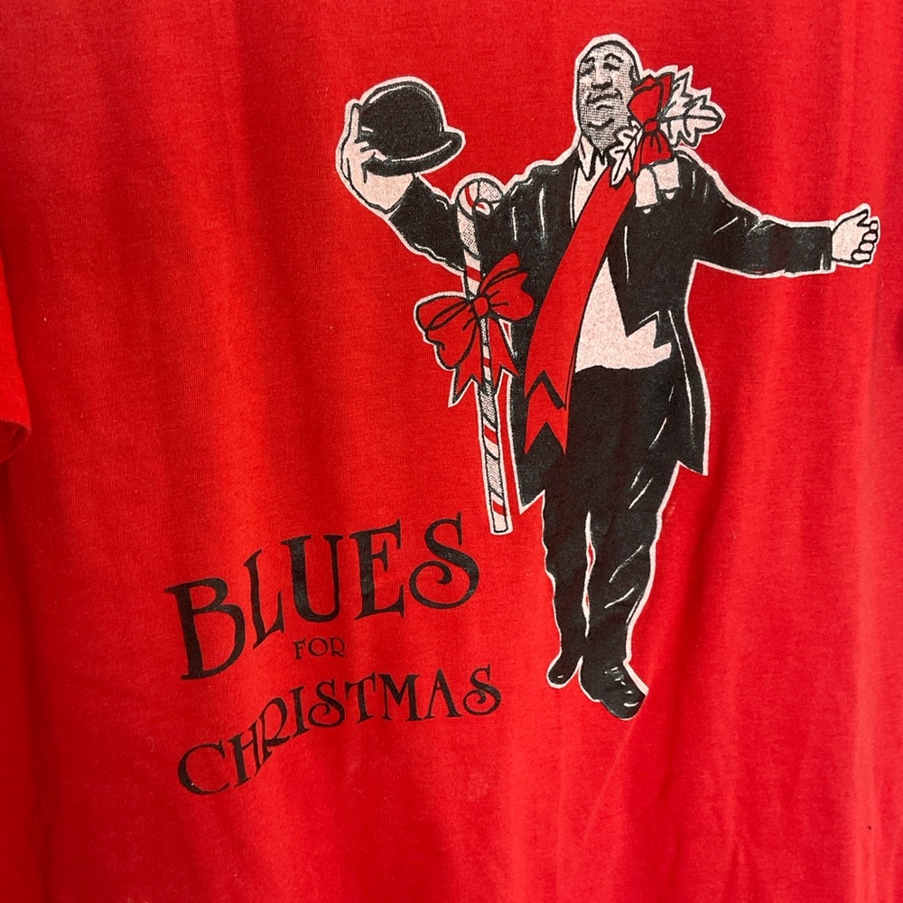 Festive Red Blues for Christmas Men's Tee